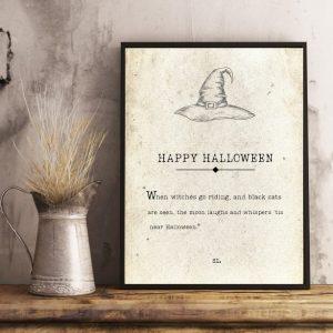 Happy Halloween Canvas Witch Gift For Halloween Happy Halloween Canvas Witch Gift For Halloween