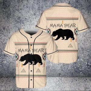 Mama Bear Native Symbol Native American Baseball Jersey Mama Bear Native Symbol Native American Baseball Jersey