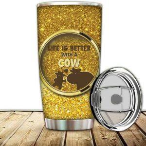 Once Upon A Time There Was A Girl Who Loves Cows Vacuum Tumbler Mug 2 3 1