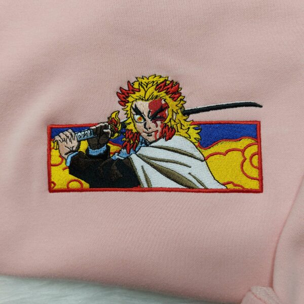 Rengoku Kyoujurou Kimetsu no Yaiba Embroidered Shirt