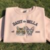 Personalized Pet Embroidered Shirt, Custom Cat & Dog Embroidered Sweatshirt, Best Gift for Pet Lover