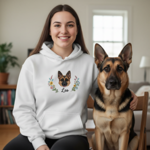 German Shepherd Dog Embroidered Shirt